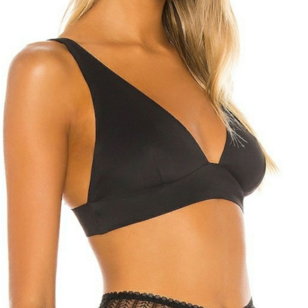 Intimately Free People black Erin scuba wide strap wirefree bra women's sz large